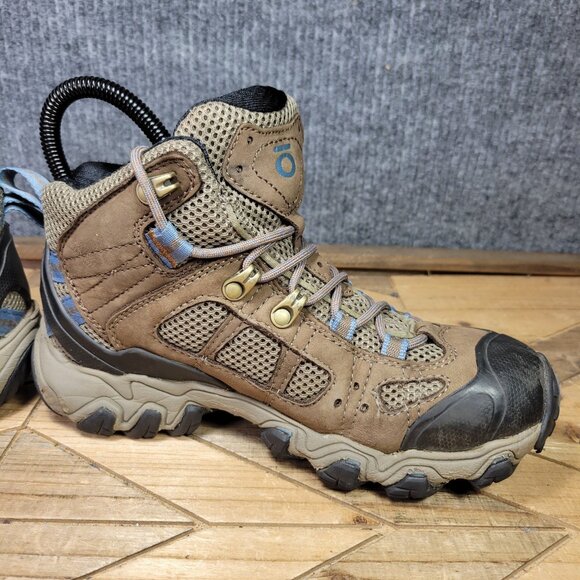 Oboz Bridger Women's 6.5 Vent Mid B-Dry Leather Waterproof Hiking Boots, Walnut - Picture 6 of 11